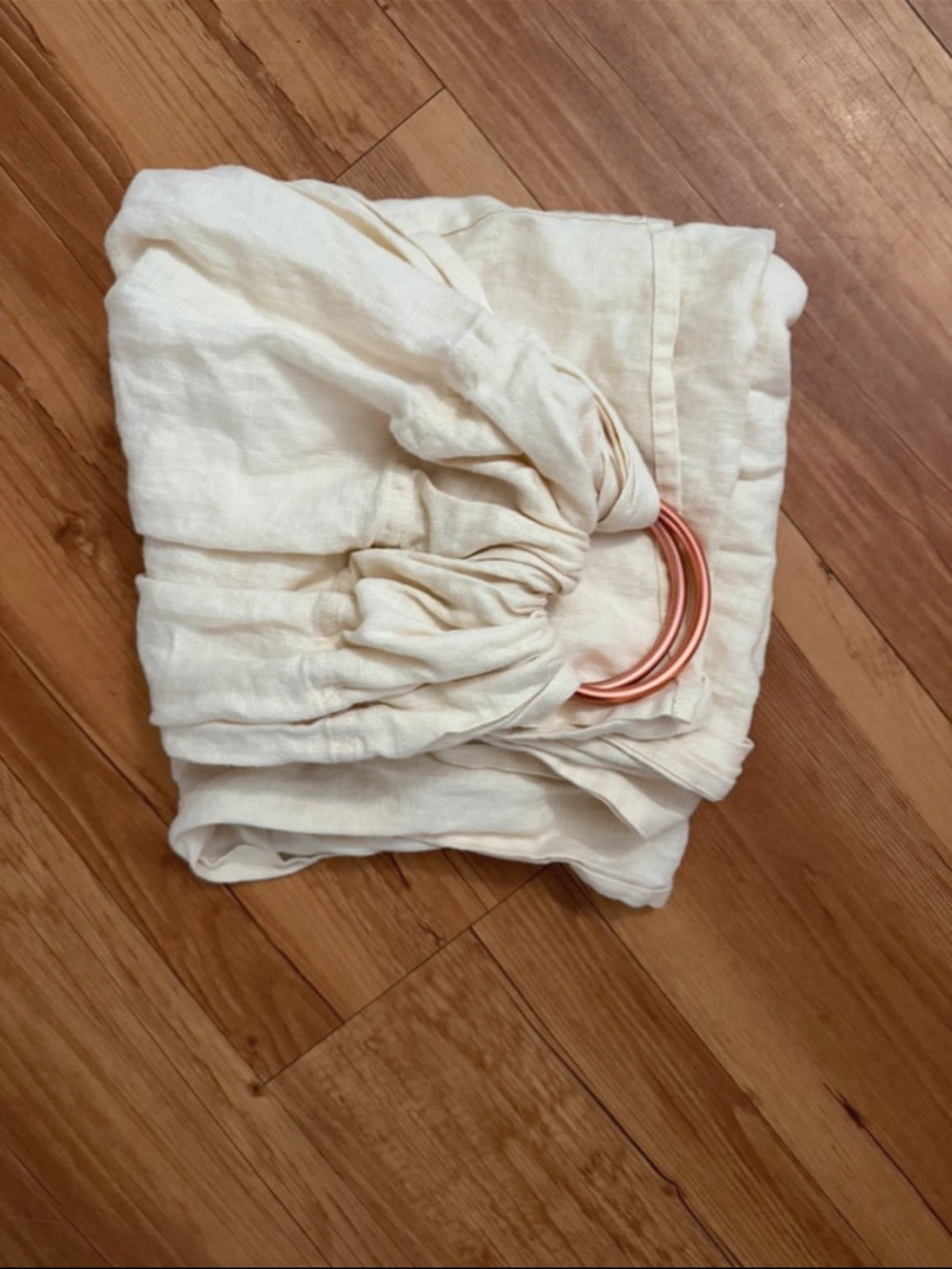 Kyte BABY Cream Ring Sling with Rose Gold Rings